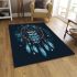 Cute owl sitting on a dreamcatcher area rugs carpet