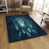 Cute owl sitting on a dreamcatcher area rugs carpet