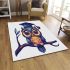 Cute owl wearing glasses and a graduation hat area rugs carpet