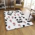 Cute panda pattern simple and cute area rugs carpet