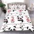 Cute panda pattern simple and cute bedding set