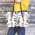 Cute panda pattern simple and cute leather Chic Stylish Tote Bag & Women Totes: Perfect Gift for Girlfriend | Crossbody, Purse, Handbag