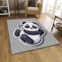 Cute panda sleeping area rugs carpet