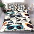 Cute pandas wearing colorful glasses bedding set