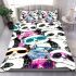 Cute pandas wearing colorful glasses bedding set