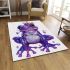 Cute purple frog wearing crown with blue skin color area rugs carpet