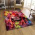 Cute red frog graffiti style area rugs carpet