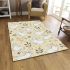 Cute white rabbit in the cartoon style area rugs carpet