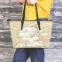 Cute white rabbit in the style of japanese animation leather tote bag