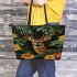 Deer in the jungle leather totee bag