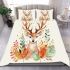 Deer in the style of watercolor bedding set