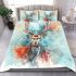 Deer in the style of watercolor bedding set