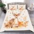 Deer in the style of watercolor bedding set