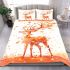 Deer with antlers made of autumn leaves stands bedding set