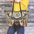 Deer with dream catcher leather tote bag