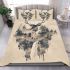 Deer with forest and waterfall bedding set