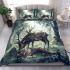 Deer with huge antlers bedding set