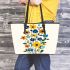 Design an illustration of flowers Leather Tote Bag, Totes, Crossbody, Purse: Bag Gift Idea for Girlfriend, Sitter, Birthday, Women ,Daughter, Mama, Ladies