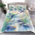 Dragonflies and bamboo flutes and musical notes bedding set