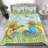 Dragonflies and guitar notes with children in spring bedding set