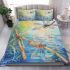 Dragonflies with bamboo flutes and stream in the summer bedding set