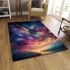 Dragonfly in a fantasy sky area rugs carpet