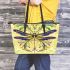 Dragonfly in the style of fantasy leather tote bag