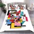 Drawing of an abstract composition bedding set