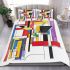 Drawing of an abstract composition bedding set