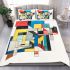 Drawing of an abstract composition bedding set