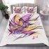 Drawing of an abstract design with lines bedding set