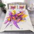 Drawing of an abstract design with lines bedding set