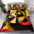 Dynamic composition of geometric shapes and colorful lines bedding set