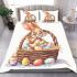 Easter bunny with a basket full of easter eggs bedding set