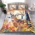 Elegant deer standing amidst autumn foliage bedding set