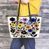 Design an illustration of flowers Leather Tote Bag, Totes, Crossbody, Purse: Bag Gift Idea for Girlfriend, Sitter, Birthday, Women ,Daughter, Mama, Ladies