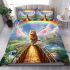 Enchanted cat bridge bedding set