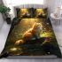 Enchanted forest feline bedding set