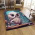 Enchanted owl and whimsical mushrooms area rugs carpet