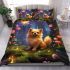 Enchanted pup in mushroom forest bedding set