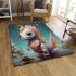 Enchanted winter creature area rugs carpet