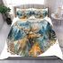 Enchanting watercolor design featuring the majestic elk bedding set