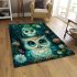 Fantasy cute baby owl with big blue eyes area rugs carpet