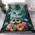 Fantasy cute baby owl with big blue eyes bedding set