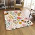 Featuring pastel flowers and bees area rugs carpet