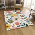 Featuring pastel flowers and bees area rugs carpet