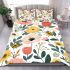 Featuring pastel flowers and bees bedding set