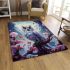 Floral perch owl area rugs carpet