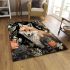 Fox amidst blooming wildflowers area rugs carpet