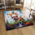 French bulldog's serene garden moment area rugs carpet